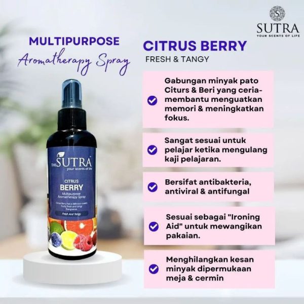 Sutra Citrus Berry Multipurpose Aromatherapy Spray 200ml - Image 4