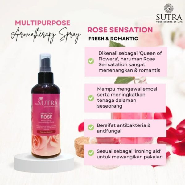 Sutra Multipurpose Aromatherapy Spray 200ml Pandan | Rose | Citrus Berry | Champaca | Lemongrass | Frangipani - Image 4