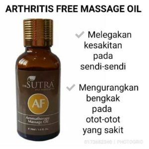 Sutra Arthritis Free Therapeutic Massage Oil 30ml - Minyak Sakit Sendi